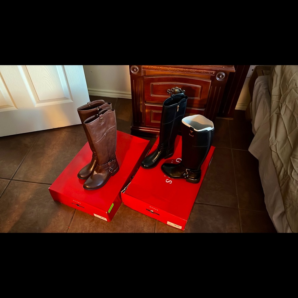 2 pair boots guess size 5.5